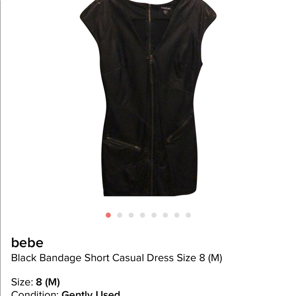 Bebe Leather-like Dress